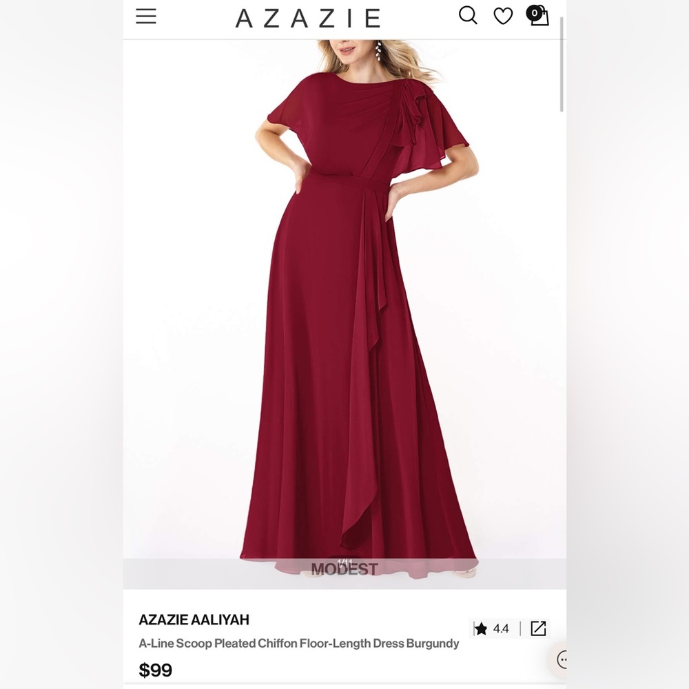 Plus Size Modest Azazie Bridesmaid Dress